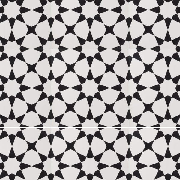 Estrella Black - Cement Tile