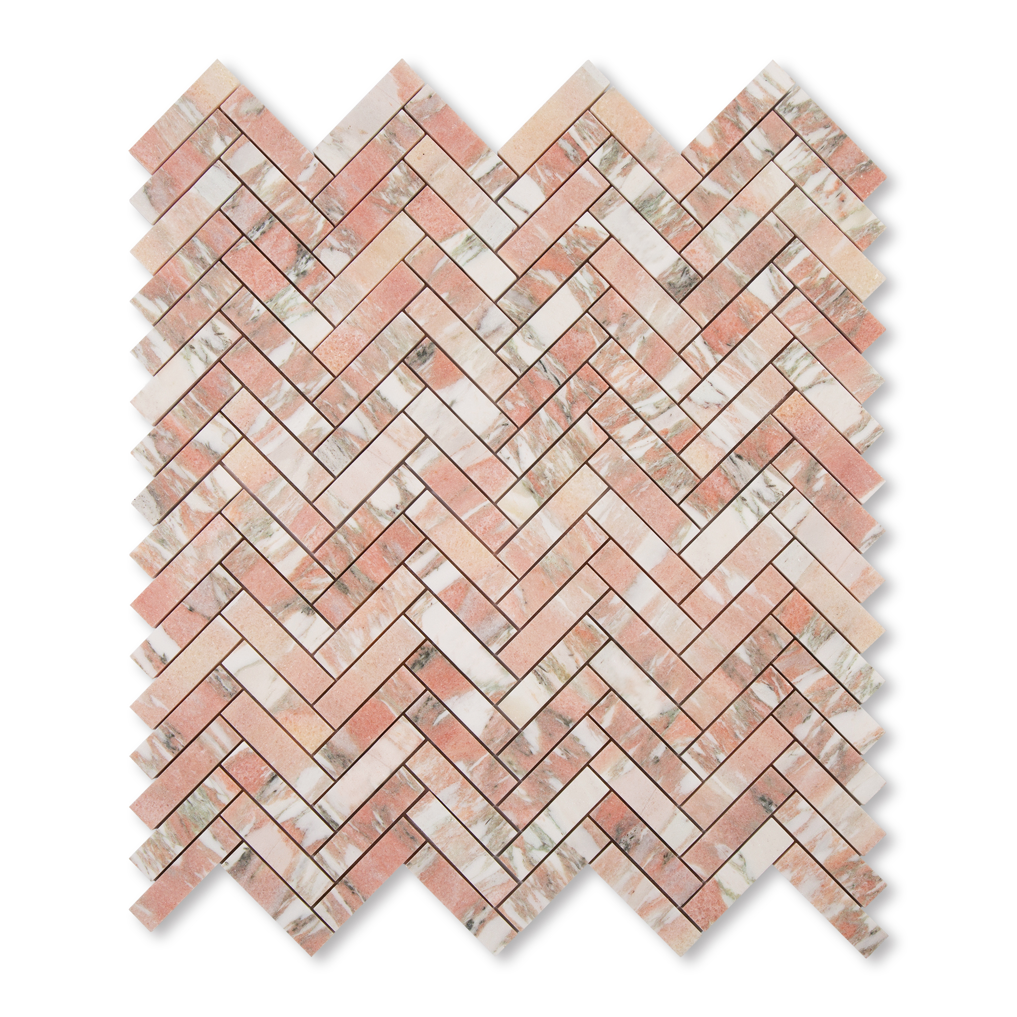 Royal Beige Honed Herringbone Marble Mosaic, 12x12x3/8