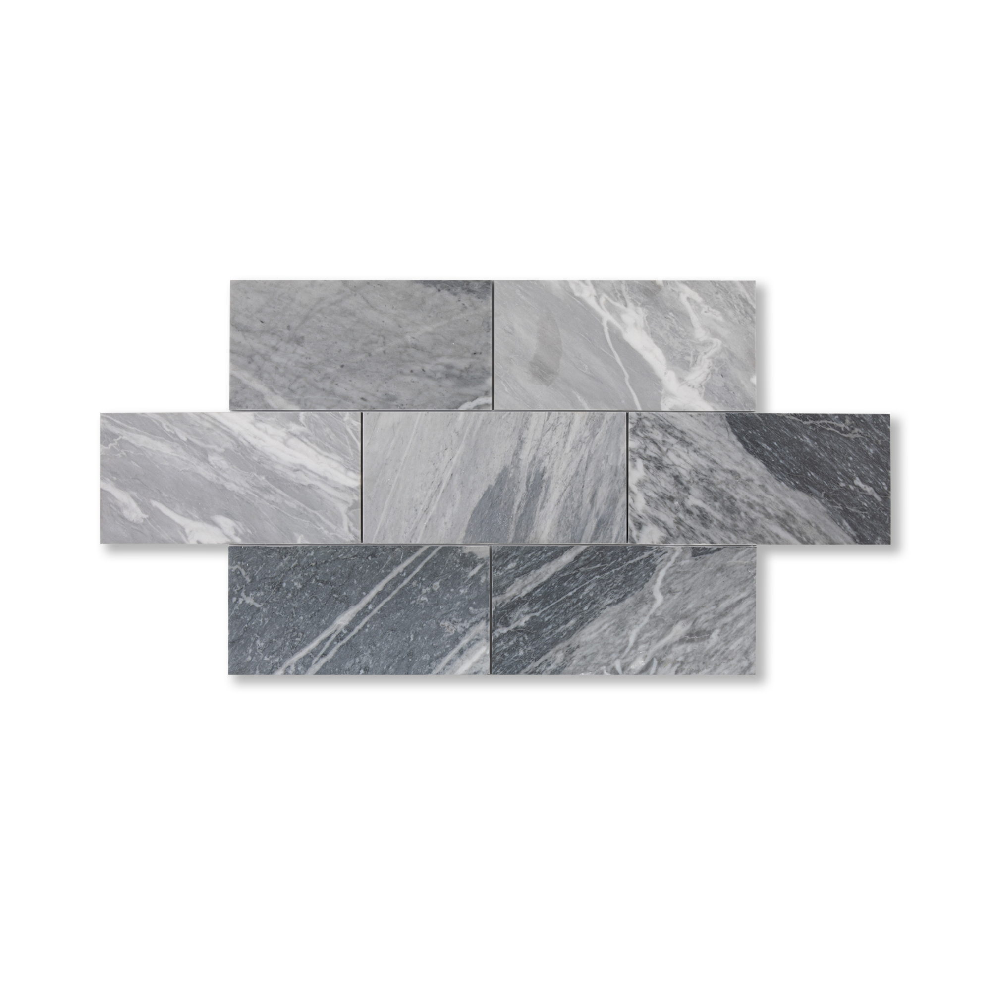 Bardiglio Grey Marble - Honed - 6