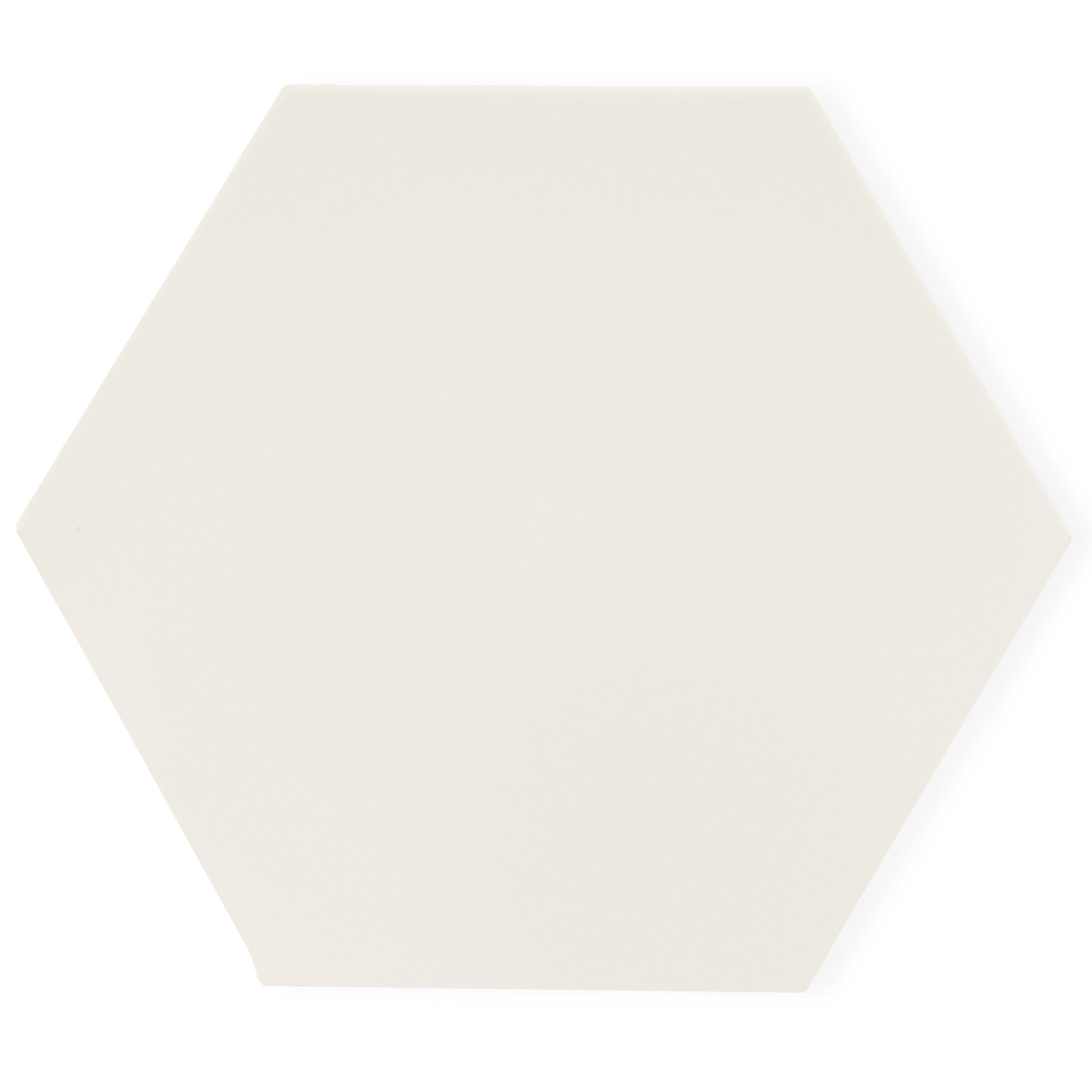 Sample: Solid White Hex - Ceramic Tile
