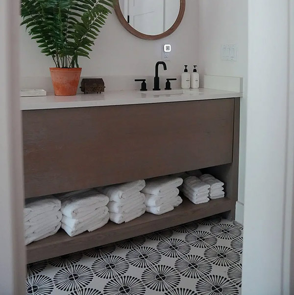 Dandelion Black & White - Ceramic Tile