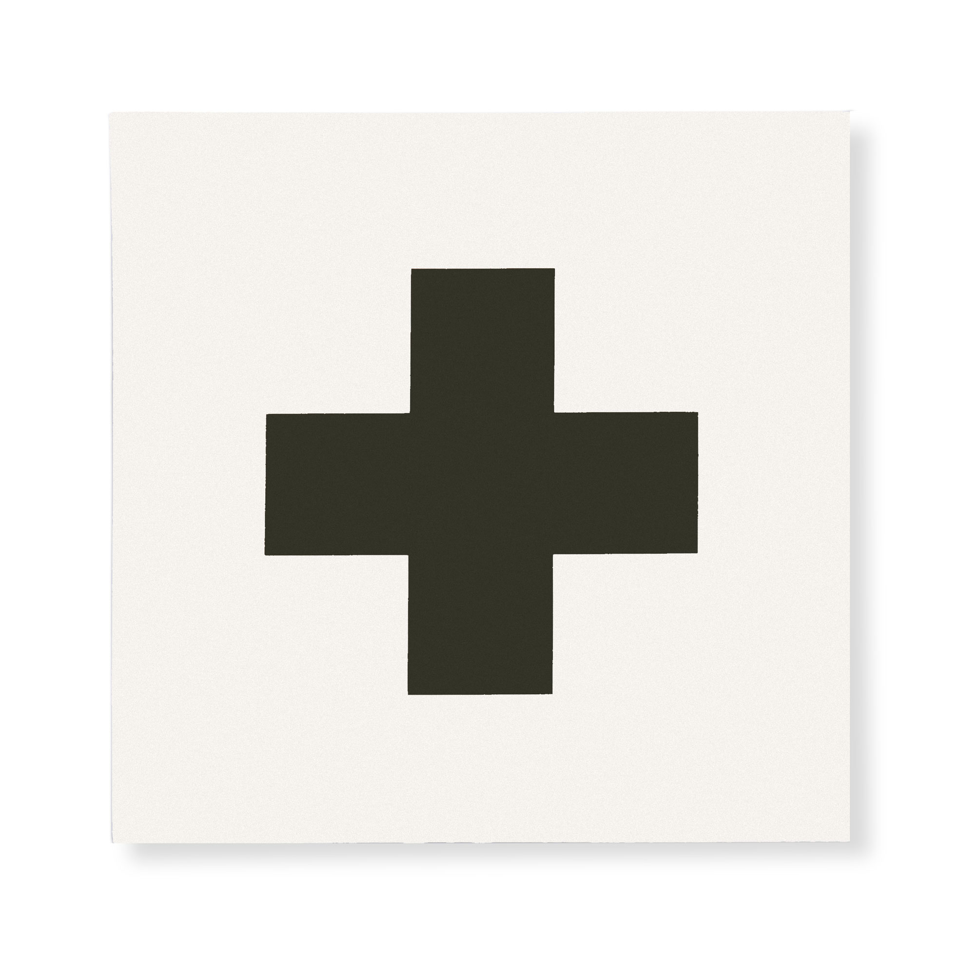 Sample: Swiss Cross Black & White - Ceramic Tile