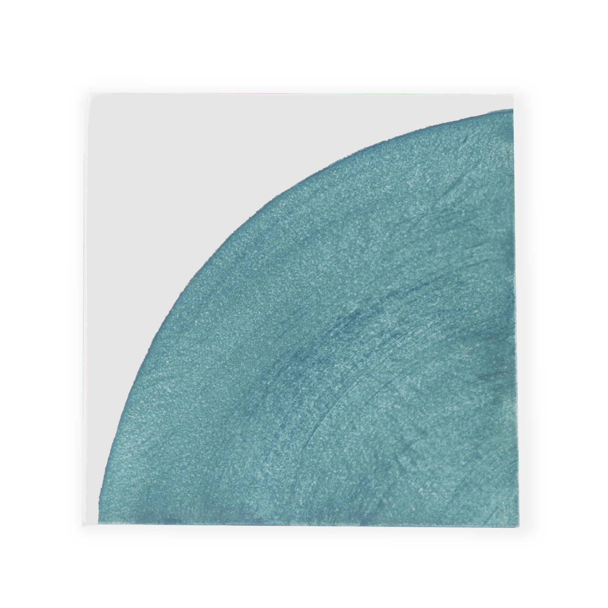 Sample: Crest Blue 6x6 - Hand Painted Artisan Ceramic