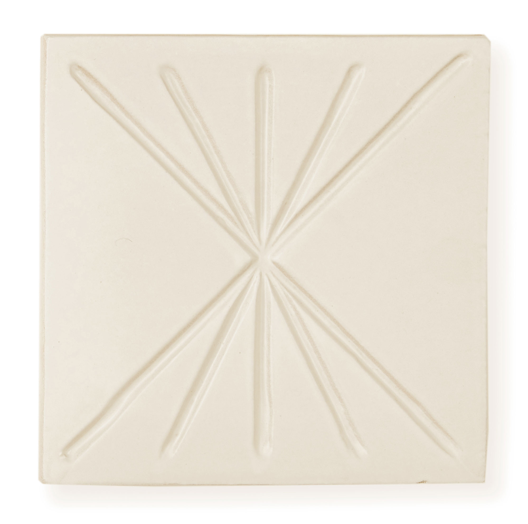Sample: Tepoz Bone 6x6 - Dimensional Relief Artisan Ceramic Tile