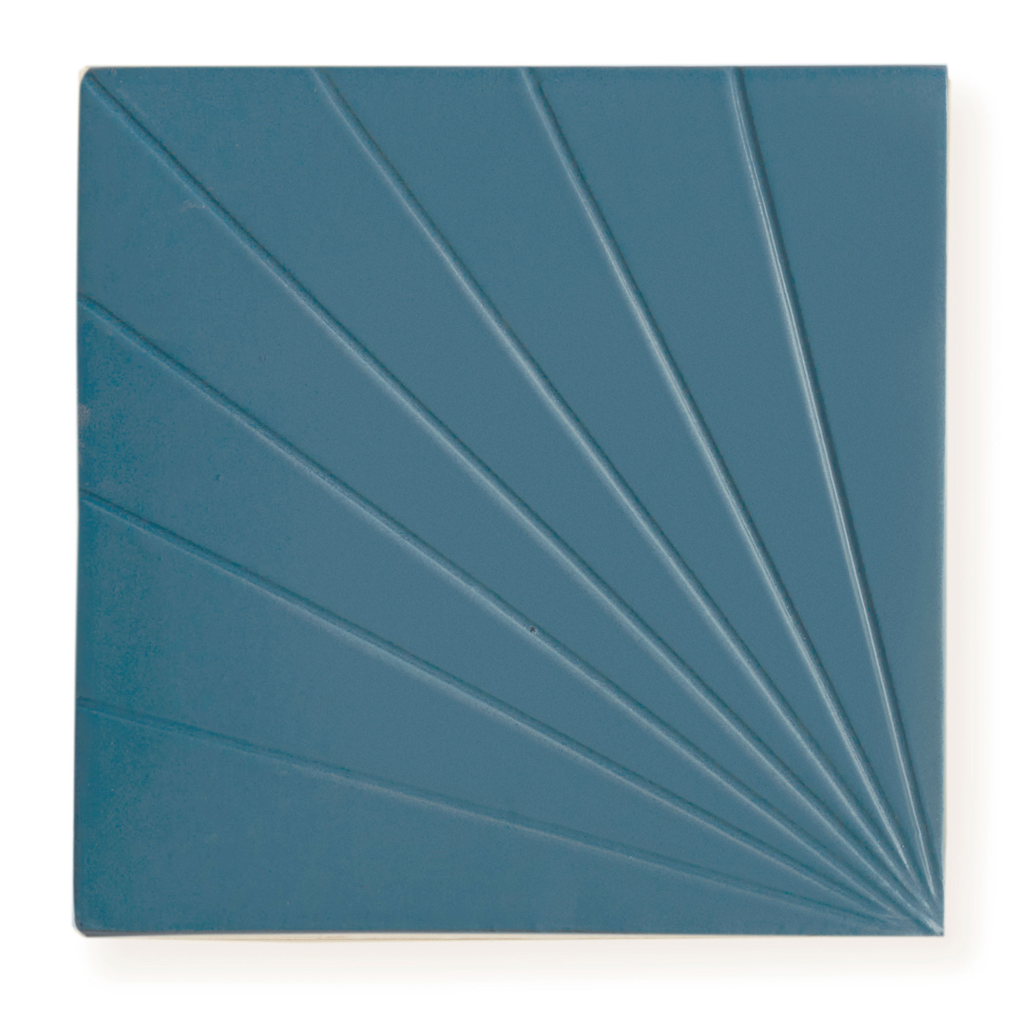 Sample: Tulum Blue 6x6 - Dimensional Relief Artisan Ceramic Tile
