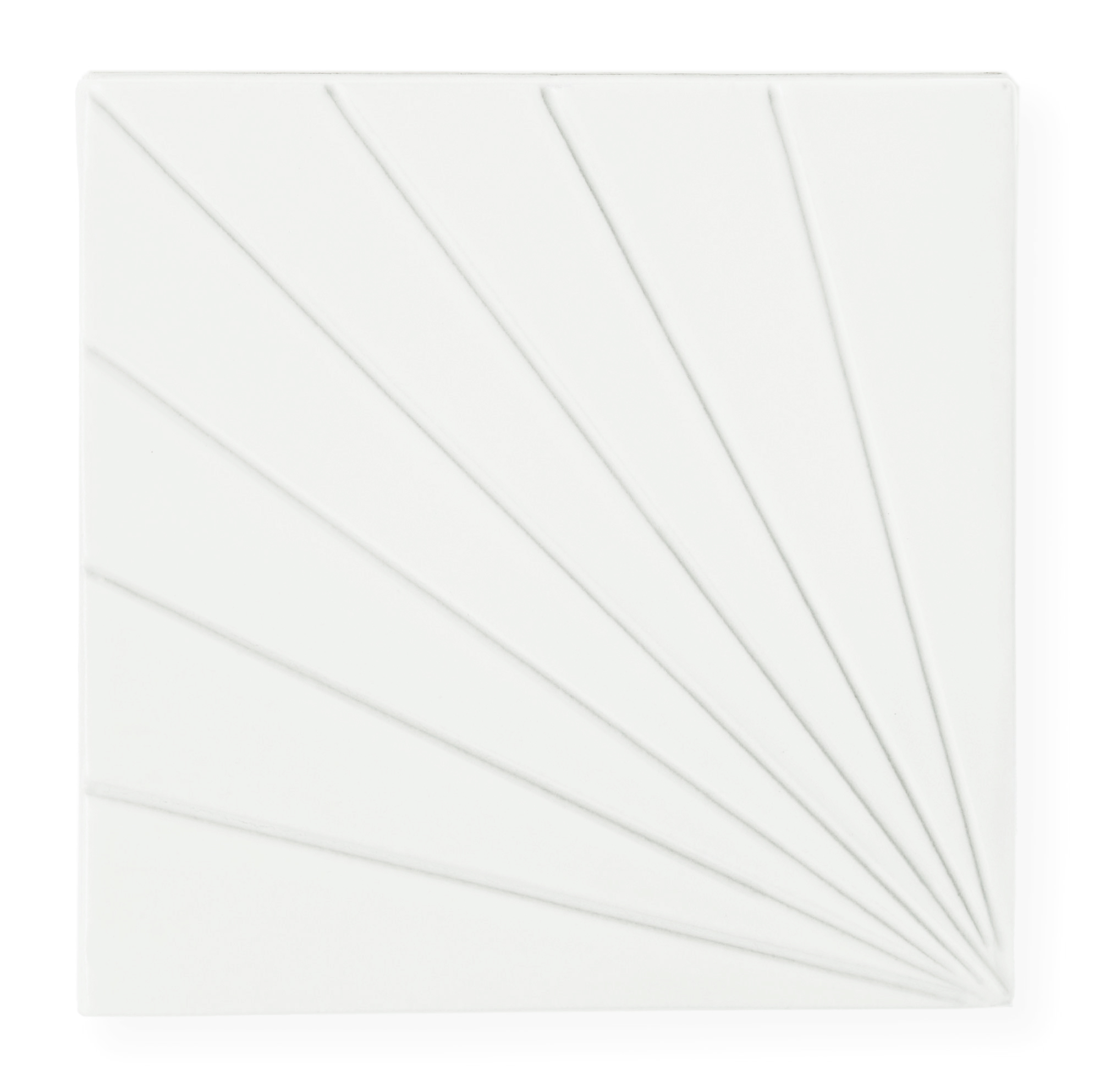 Sample: Tulum White 6x6 - Dimensional Relief Artisan Ceramic Tile