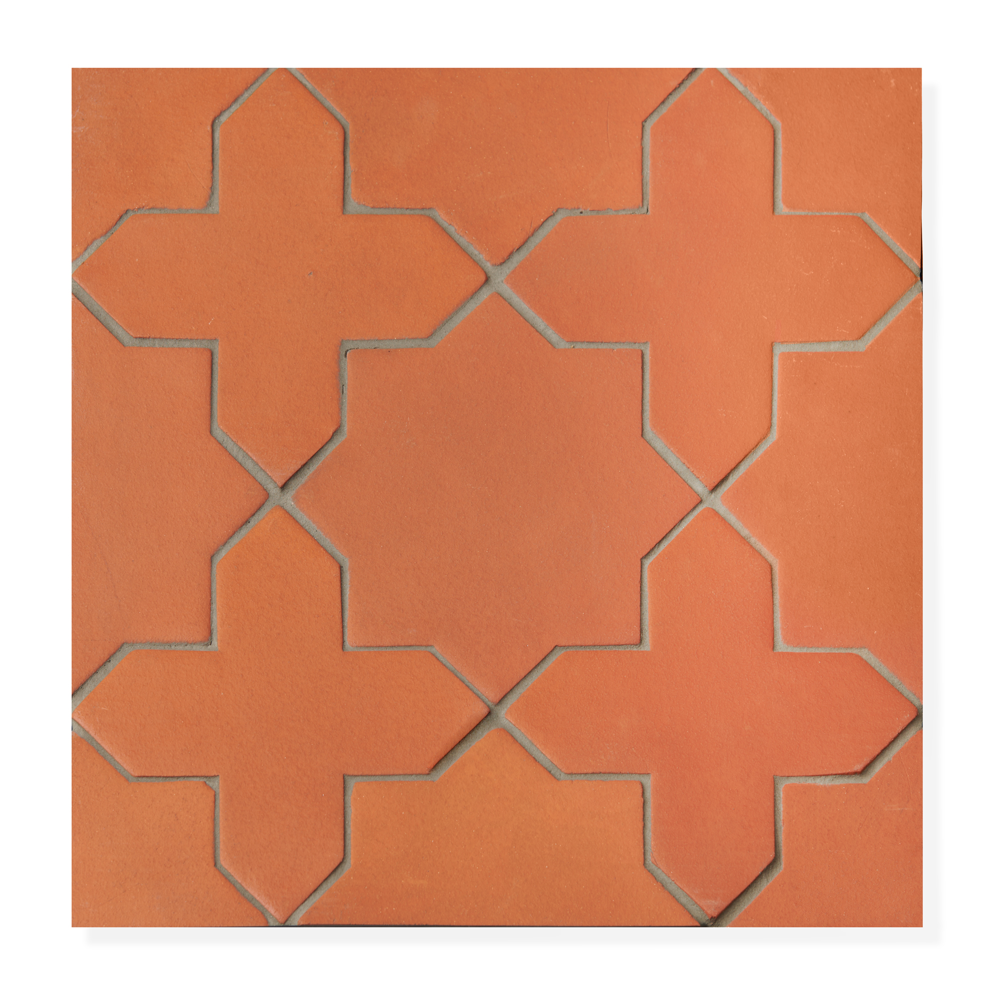 Terracotta Tile - Star & Cross