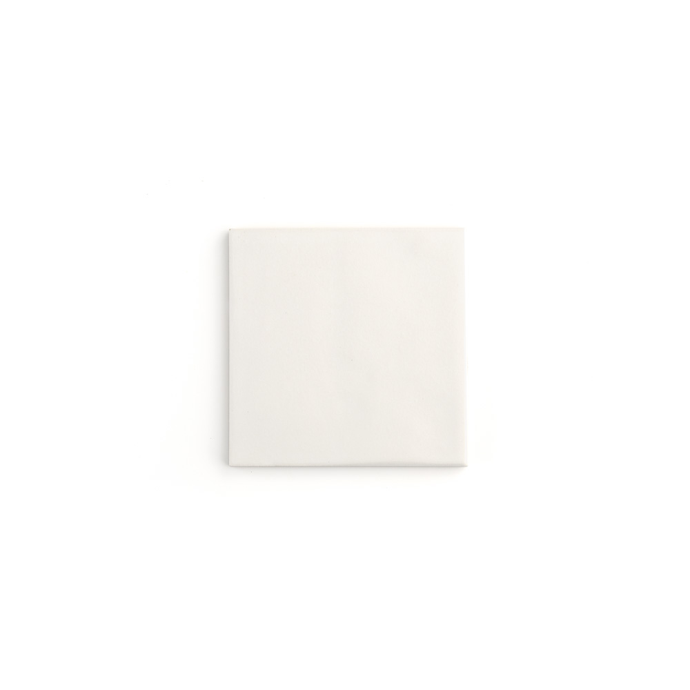 Sample: 4x4 White Matte - Formed Ceramic Tile (1 sample=2 tiles)