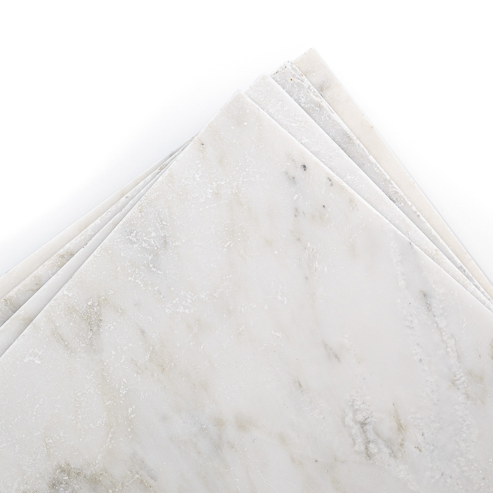 Marble Casablanca Carrara Tumbled 12x12 Closeup 1